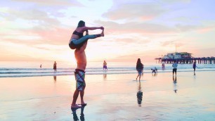 'Fun in the Sun - Santa Monica beach workout for Hot Fitness Couples Workouts and Tips'