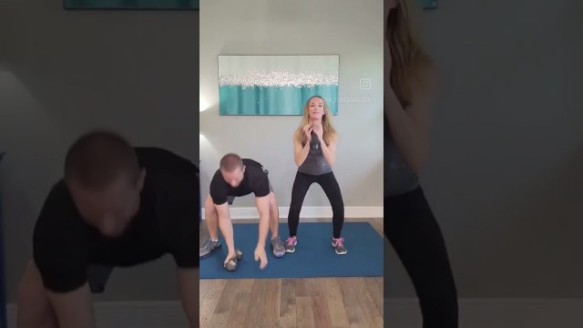 'Partner Workout || Fun Couples Exercises #familyfitness #couplesworkout'