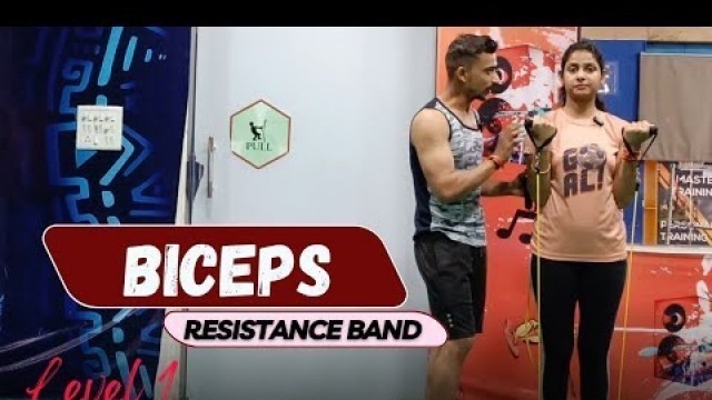 'Resistance Band Biceps Workout for Couples Hindi | Beginners Level'