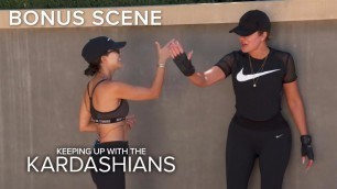 'KUWTK | Khloe & Kourtney Kardashian Workout Hungover | E!'