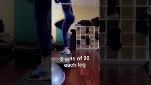 'Khloe Kardashian fitness Intense workout routine, Rear end, cardio and legs Snapchat November 2016'