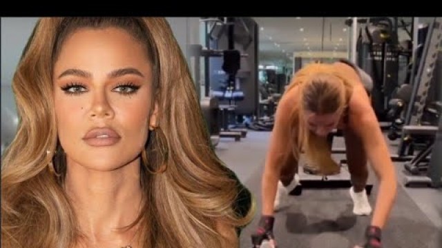 'See Khloe Kardashian Hard At Work In The Gym To Keep Her Slim Figure'