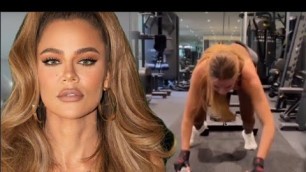 'See Khloe Kardashian Hard At Work In The Gym To Keep Her Slim Figure'