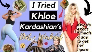 'I ate KHLOE KARDASHIANS *EXTREME*  DIET for 24 hours + HIIT Workout'