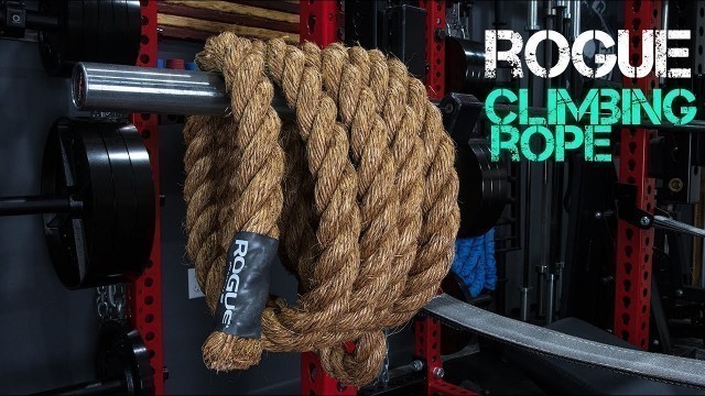 'Rogue Fitness climbing rope experimentation (Instagram) Monster Rack 2.0, REP Fitness gym equipment.'