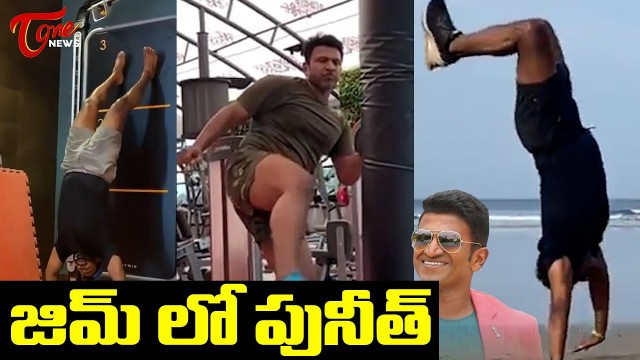 'Puneeth Rajkumar Workout in GYM | Power Star Puneeth Rajkumar Fitness Video | Tone News'