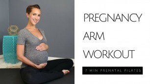 'Pregnancy Arm Workout | 7 Min Upper Body Prenatal Pilates with Tamara Newell'