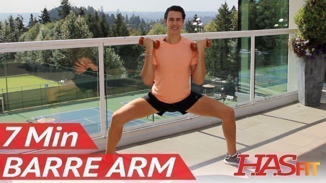 '7 Min Toning Barre Arm Workout at Home w/ Beauty and The Fit - Pure Barre Method Workout for Arms'