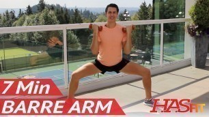 '7 Min Toning Barre Arm Workout at Home w/ Beauty and The Fit - Pure Barre Method Workout for Arms'