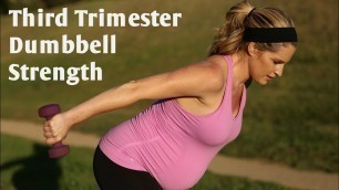 'Third Trimester Prenatal Dumbbell Strength Workout---But Good For All Trimesters!'