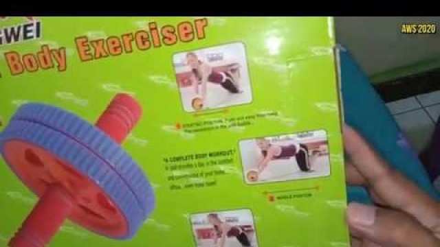 'UNBOXING KUANGWEI ABS IRON WHEEL ROLLER PUSH UP FITNESS BODY EXERCISER'