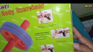 'UNBOXING KUANGWEI ABS IRON WHEEL ROLLER PUSH UP FITNESS BODY EXERCISER'