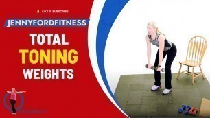 'Total Body Weights | Toning Workout | Dumbbell/Hand-Weight Fitness | Beginner | 38 Min | JENNY FORD'