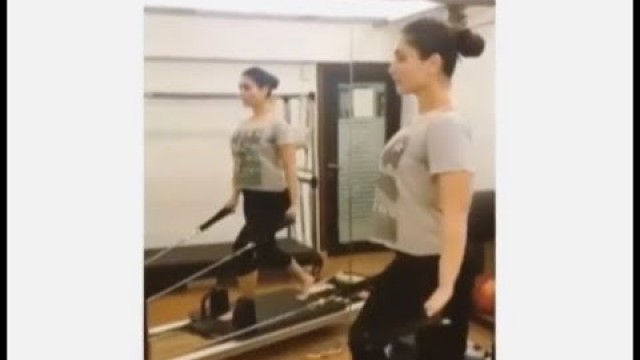 'Kareena Kapoor latest video of hard workout  Gym'