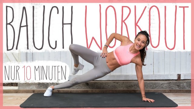 'BAUCH WORKOUT ► 10 Minuten Home Training ► Bauchfett verbrennen ohne Geräte ✩✩✩'