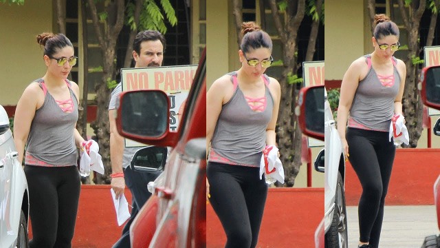 'Kareena Kapoor Khan\'s and Saif Ali Khan Spotted At Gym In Bandra'