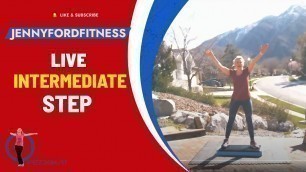 'Step Aerobic Workout w/Jenny Ford | Live | Basic-Intermediate Level | Beat COVID19 | At-Home Fitness'