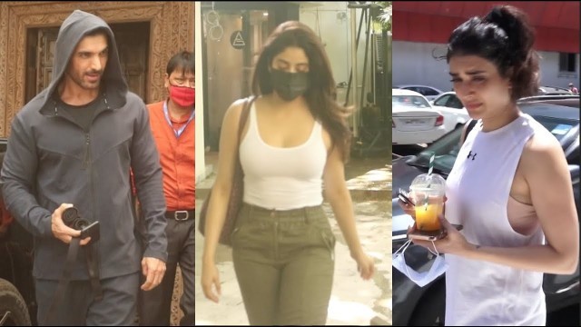 'Janhvi Kapoor, Karishma Tanna & John Abraham In GYM Outfit After GYM Workout'