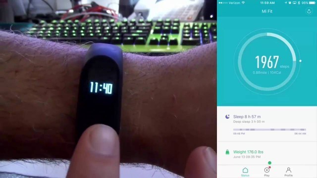 'Xiaomi Mi Band 2 Smart Band Fitness Band Video Review'