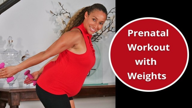 '30 Min Prenatal Workout with Weights | First & Second Trimester'