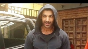 'JOHN ABRAHAM SPOTTED POST WORKOUT IN BANDRA'