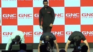 'Bollywood Hunk John Abraham Judging A Push up contest! Gives Fitness Advice'