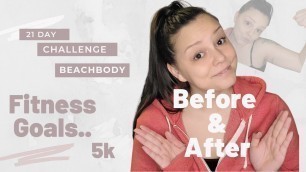 'Leveling Up Physically | Before & After, 21 Day Challenge, My Future Fitness Goal, 5k, & Beachbody.'