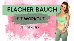 'Flacher Bauch HIIT Workout | 11 Minuten Workout gegen Bauchfett | FATBURNER Bauch Workout'