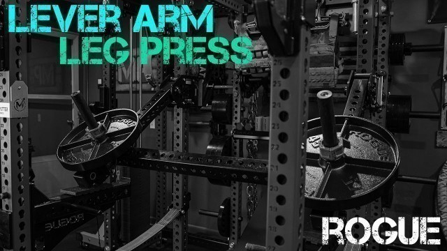 'Rogue Fitness LT-1 50 CAL Trolley and Lever Arm Leg Press setup. DIY Garage Gym Power Rack Exercise'