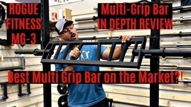 'Rogue Fitness MG-3 Multi Grip Bar | Best Straight Multi-Grip Barbell?! | Strongman Garage Gym Review'