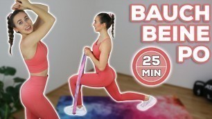 '25 Min. BAUCH BEINE PO mit Theraband & ohne Springen | Effektives Homeworkout!'