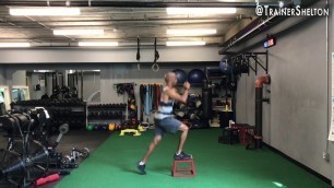 'RS Fitness Box Slip Leg Lunge Jump'