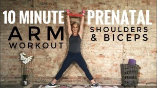 '10 Minute Prenatal Arm Workout | Barre + Pilates Inspired  | Challenging & Quick'