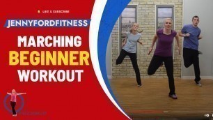 'Marching with Moves for Beginners | Walking at Home Workout | 29 Min | JENNY FORD'