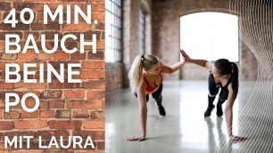 'Bauch-Beine-Po Workout | 40 Min. Fitness für Zuhause | ohne Equipment'