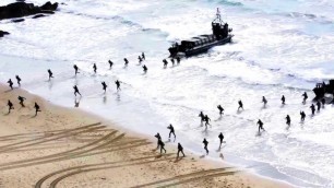 'Royal Marines Storm The Beach'