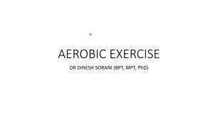 'AEROBIC EXERCISE   PART 1   KEY TERMS'