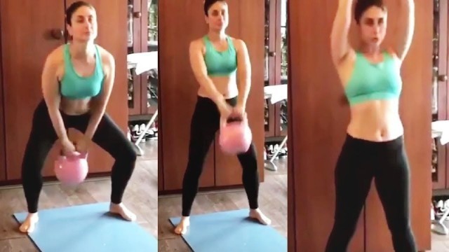 'Kareena Kapoor Gym Workout During Second Pregnancy | Bebo\'s Baby Bump Is Out.'