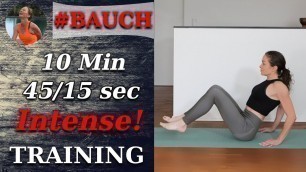 'Bauchmuskeltraining | 10 Minuten | intensives Workout zum Mitmachen | für einen straffen Bauch'