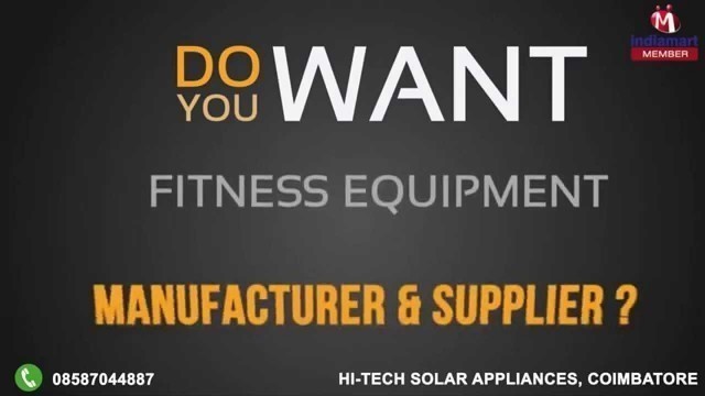 'Fitness Equipment by Hi-Tech Solar Appliances, Coimbatore'