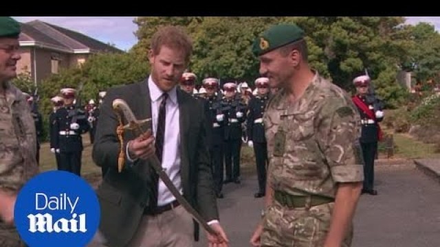 'Prince Harry visits Royal Marines Commando Training Centre'