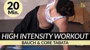 '20  Min. HIIT High Intensity Tabata Workout to tune your  Bauch, Abs, Oblique & Core'