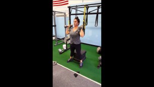 'Finisher Fitness - box squat into press'