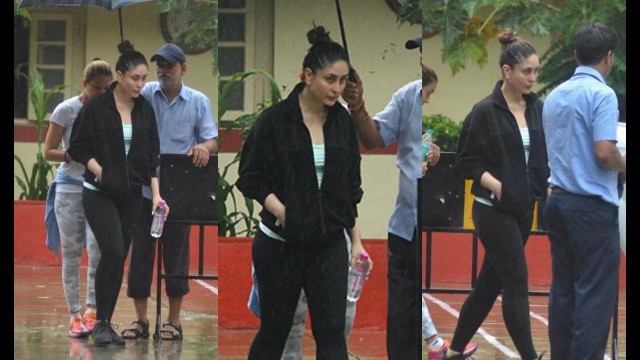 'Kareena Kapoor spotted Outside Gym In Rainy Morning'