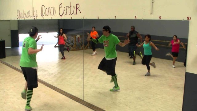 'Juliana - DLG - Salsa Dance Fitness Class w/ Bradley - Crazy Sock TV'