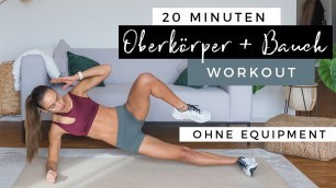 'Bauch Rücken Arme Workout für zu Hause | keine Wiederholungen & inklusive Aufwärmen | ohne Springen'