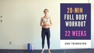 'Week 22 of Pregnancy | 20-min Full Body Prenatal Workout'