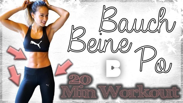 'Bauch Beine Po Training für Zuhause - 20 Minuten Workout zum Mitmachen - BodyKiss'