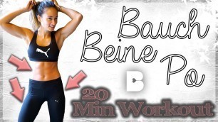 'Bauch Beine Po Training für Zuhause - 20 Minuten Workout zum Mitmachen - BodyKiss'