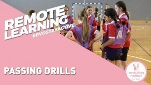 'Netball Remote Learning Sessions - Passing Drills'